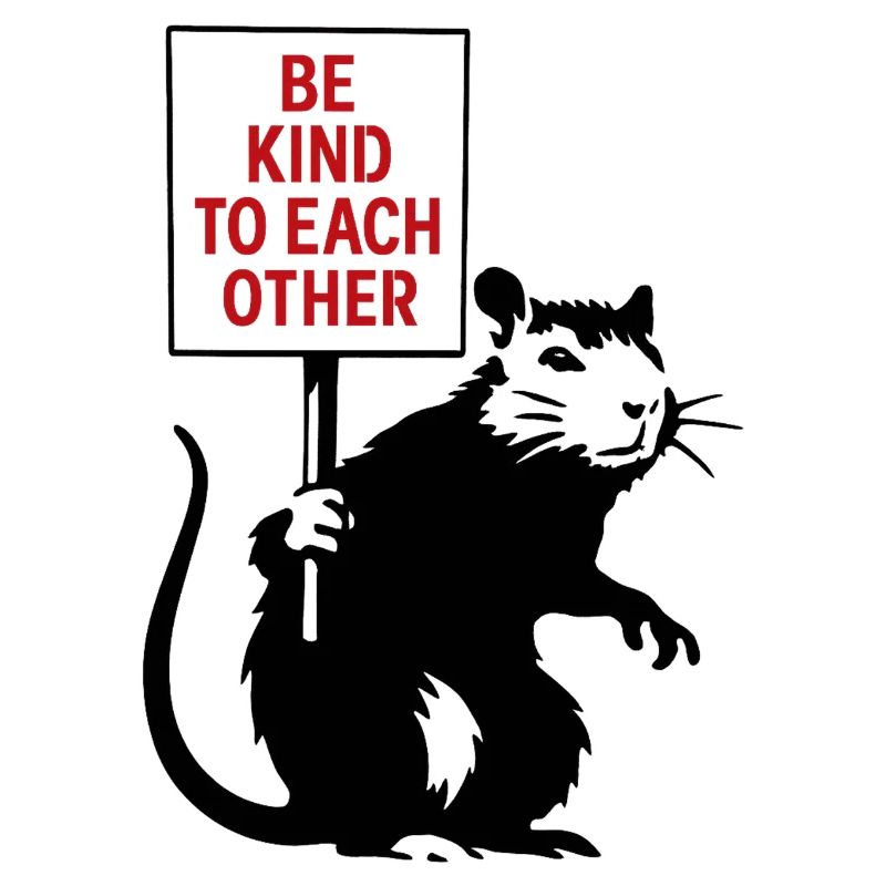 Sei freundlich zueinander Ratte