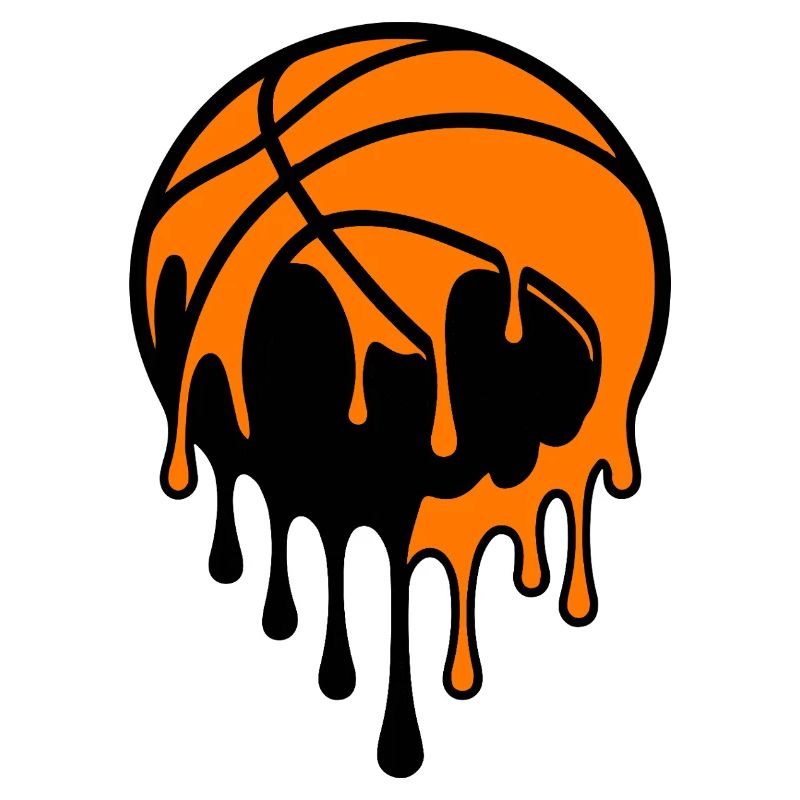 Tropfendes Basketball-Straßenkunstdesign