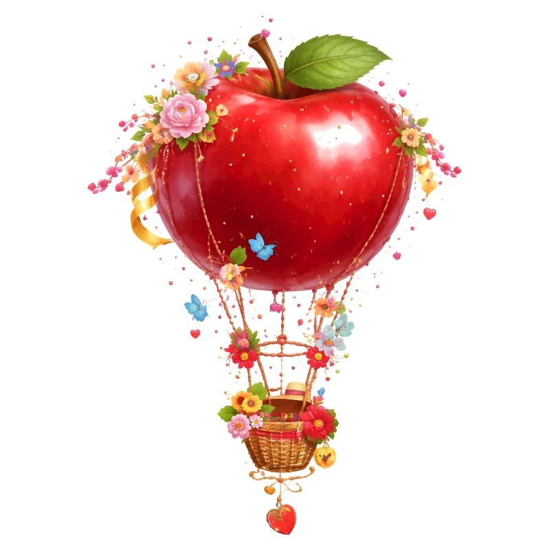 Apfel-Heißluftballon Fantasie 