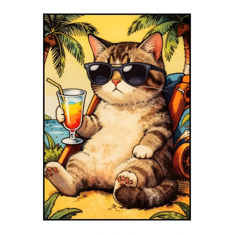 Coole Katze im Sommerurlaub