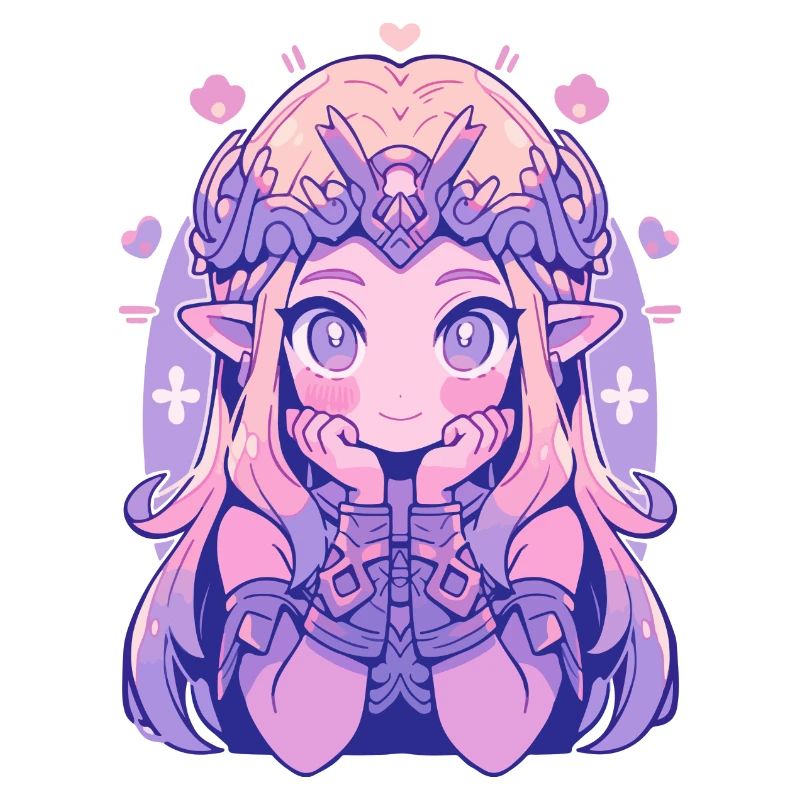 Princesse Chibi mignonne - Conception de conte de fées mignon