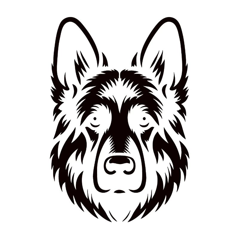 German Shepherd silhouette design
