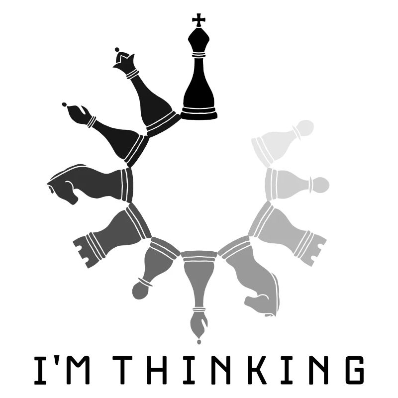 I'M THINKING CHESS PLAYER CHESS CLOCK CHESS GAME