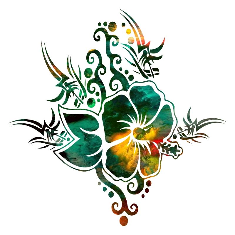 Hawaii Hibiskus Tribal