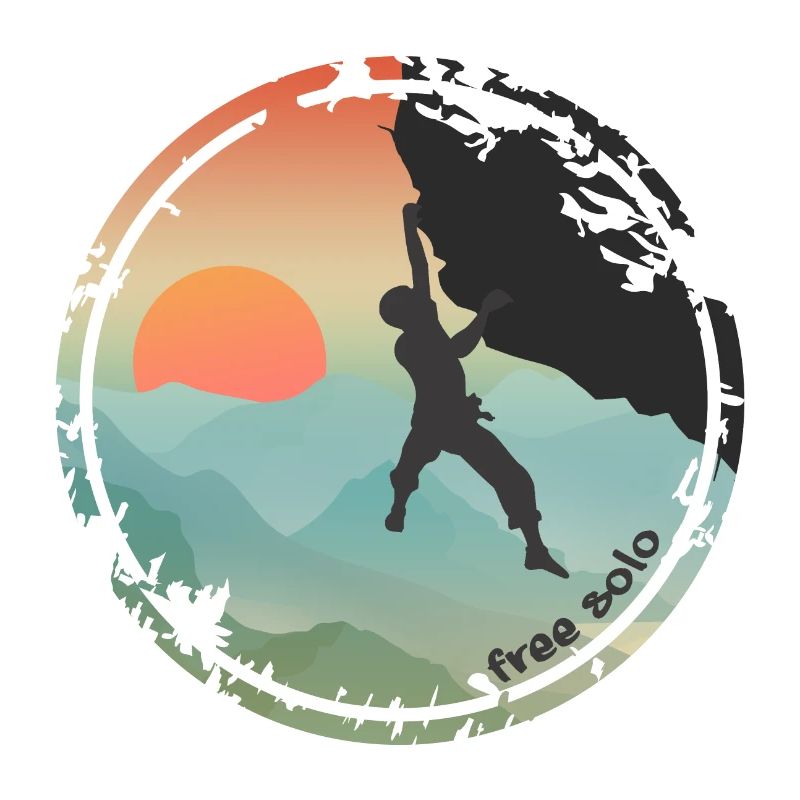 Climber free solo