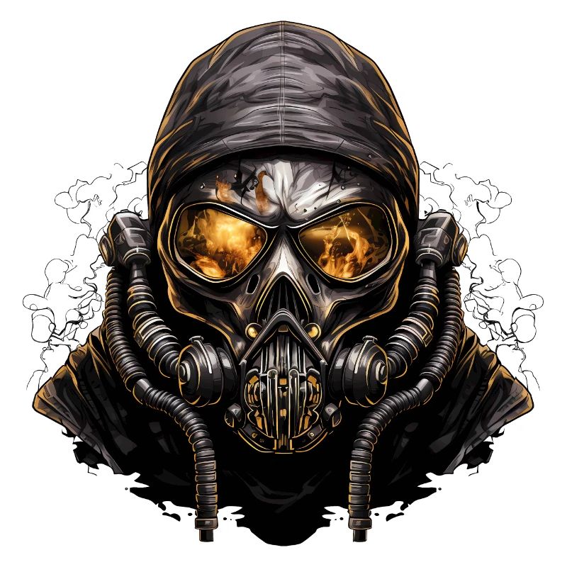 Gasmaske Untergangszenario