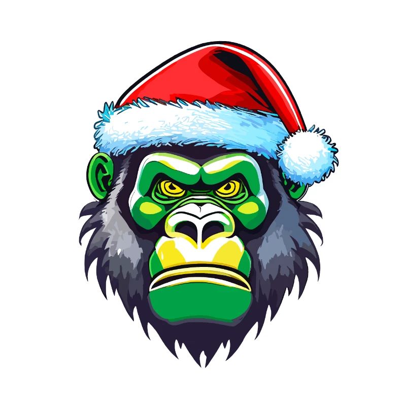 Gorilla-Weihnachtsgesicht