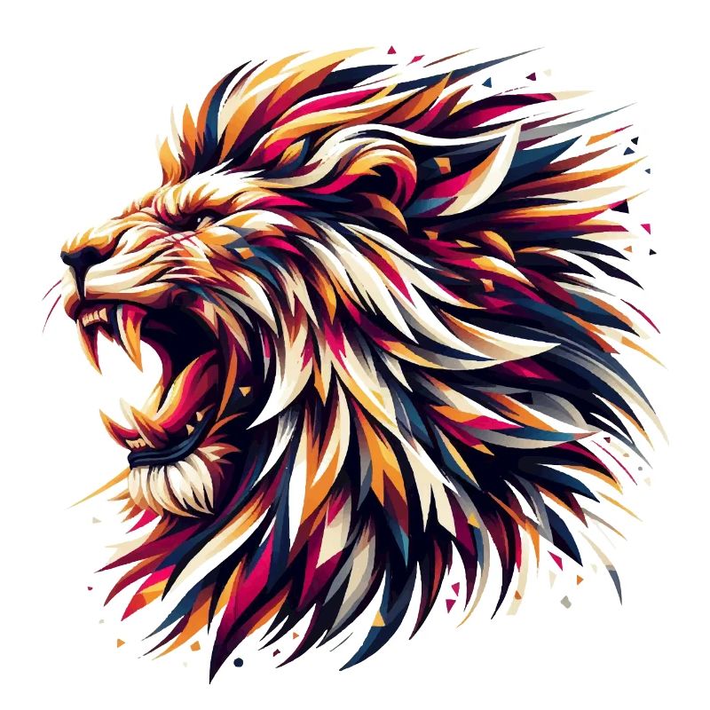 Lion Roars Geometric Gift