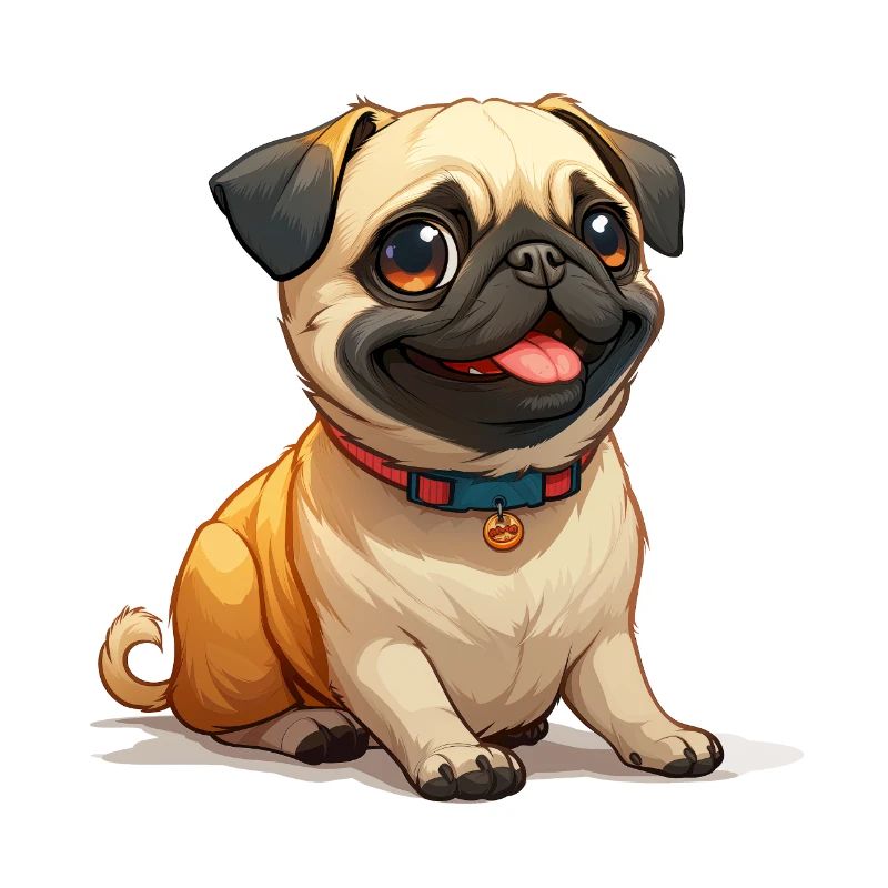 Niedlicher kleiner Mops
