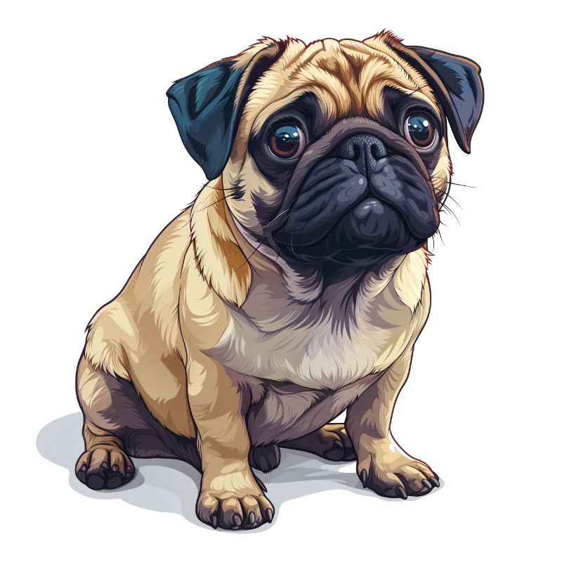 Niedlicher kleiner Mops