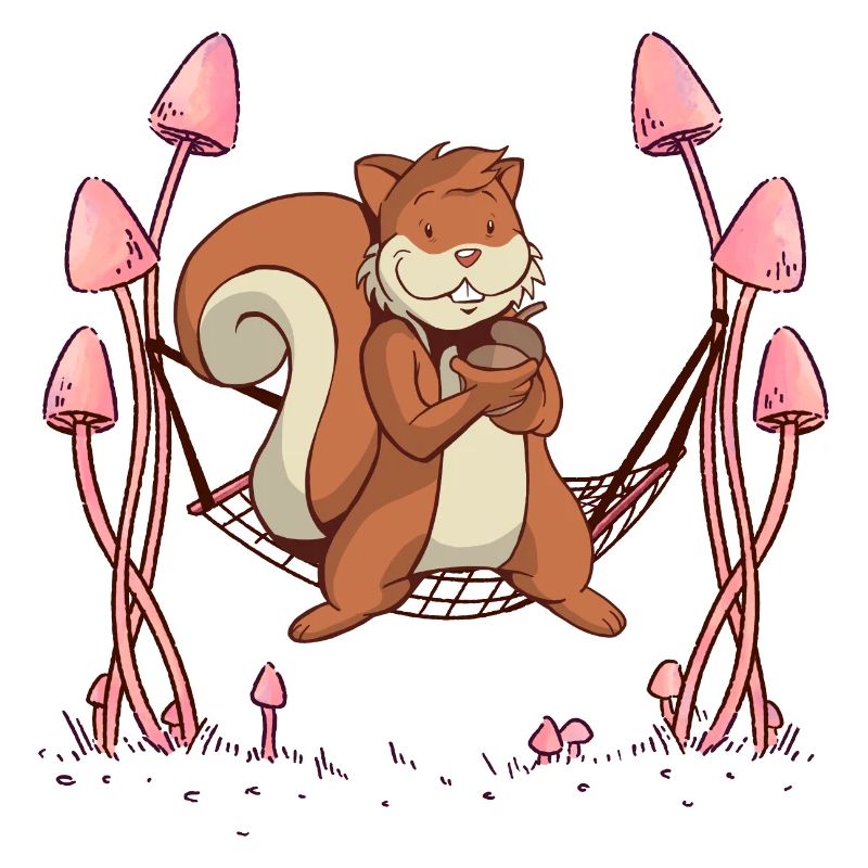 Eichhörnchen Waldtiere Hängematte.