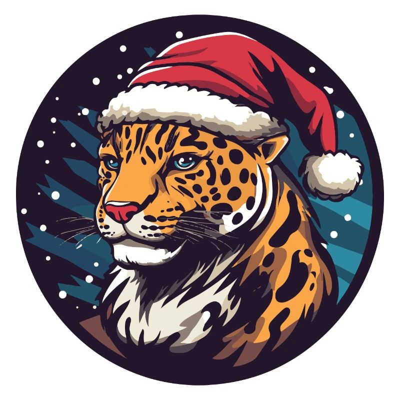 Leopard Weihnachten Tier