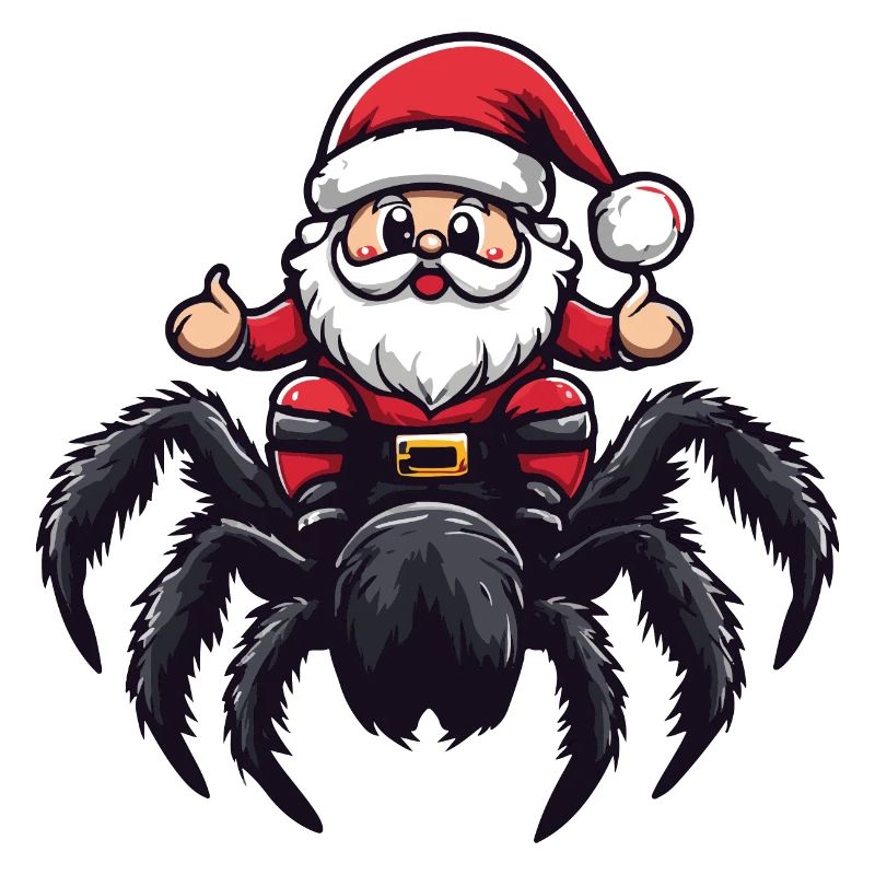 Tarantula Weihnachtsmann Cartoon