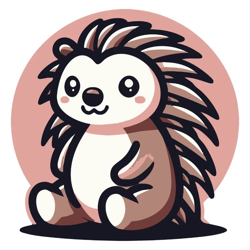 Igel rosa Hintergrund
