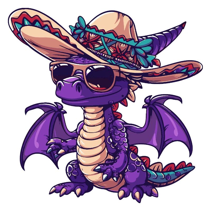 Drache Lustig Sombrero