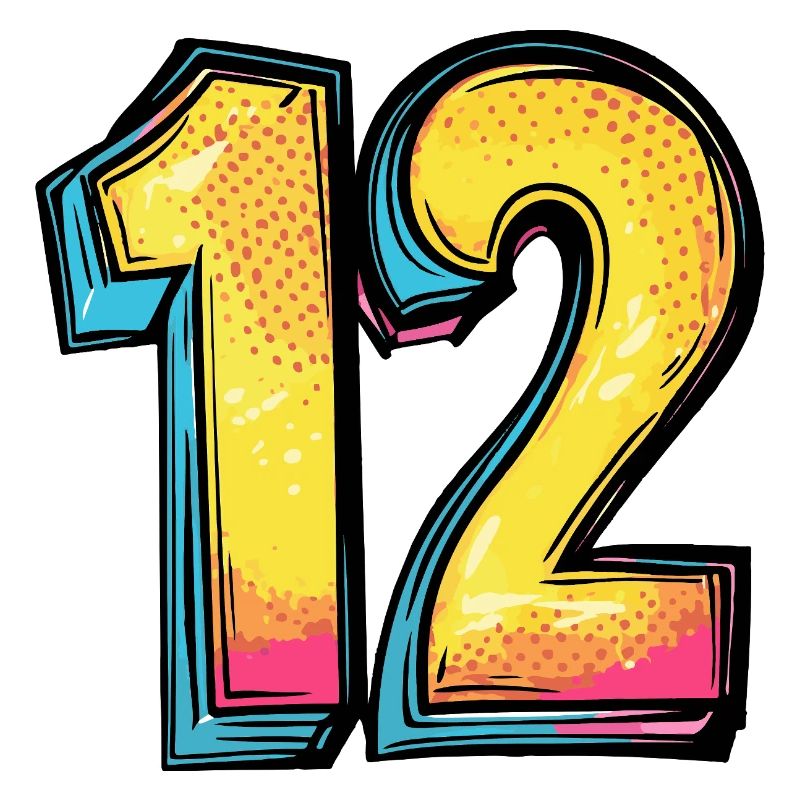 12 Zahl Comic
