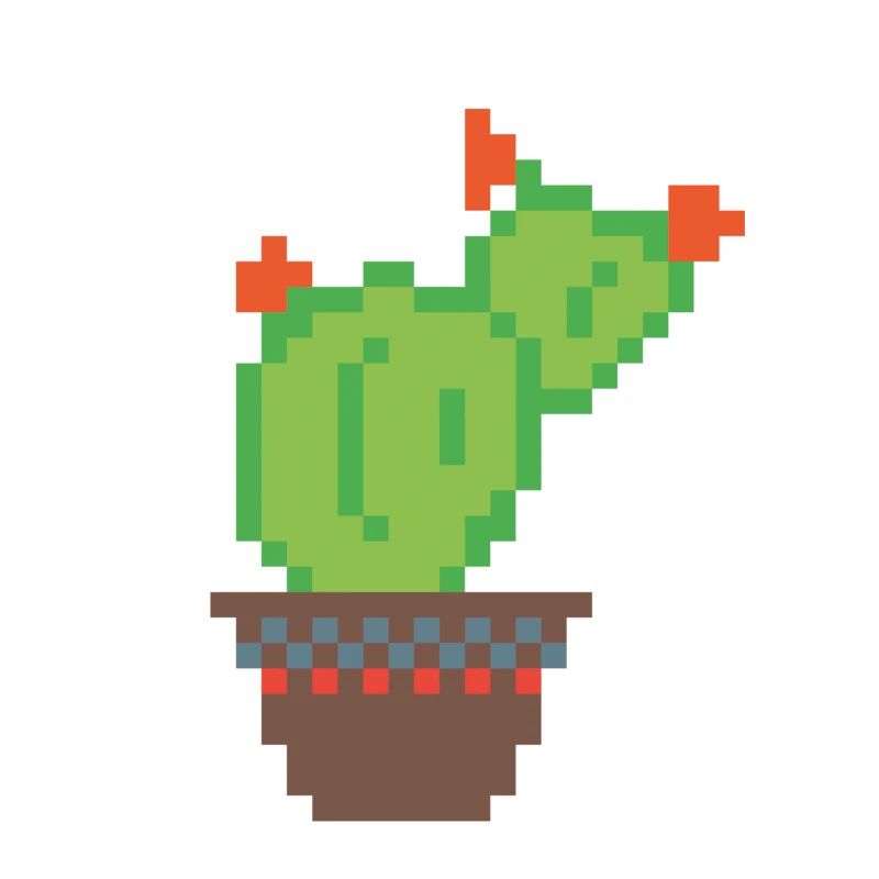 Kaktus Pixel Art