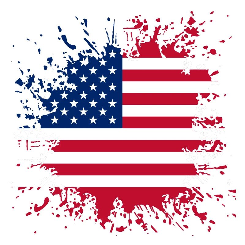 USA Flagge Farbspritzer