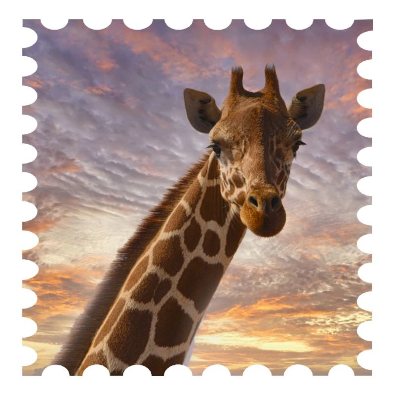 Giraffe im Sonnenuntergang