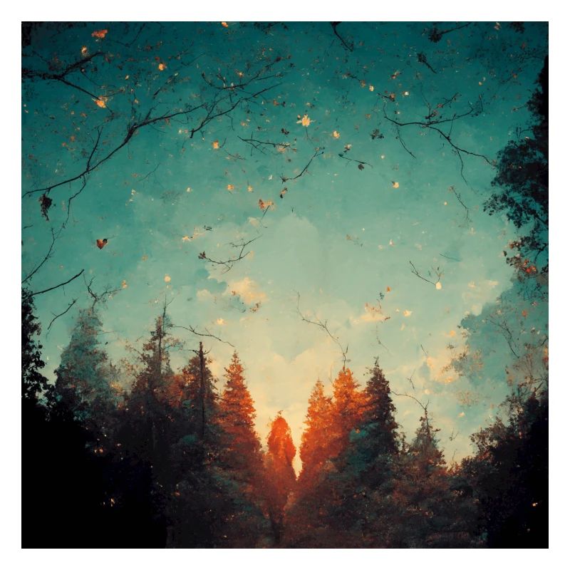 Sonnenuntergang Im Wald