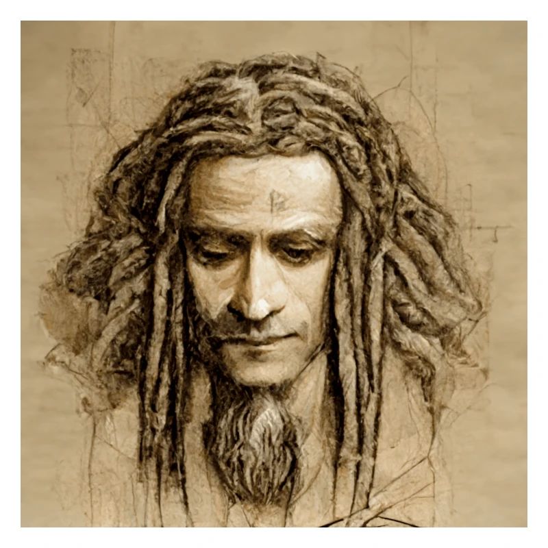 Rastafari-skizzenmalerei