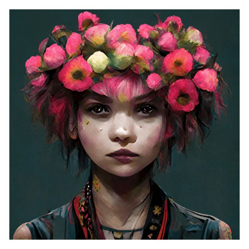 Blumen-punk-mädchen