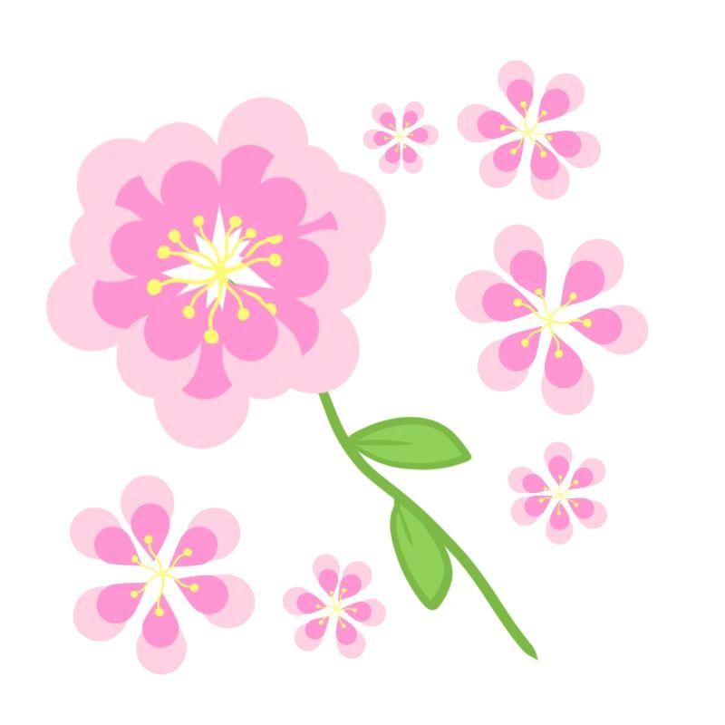 rosa blumen muster