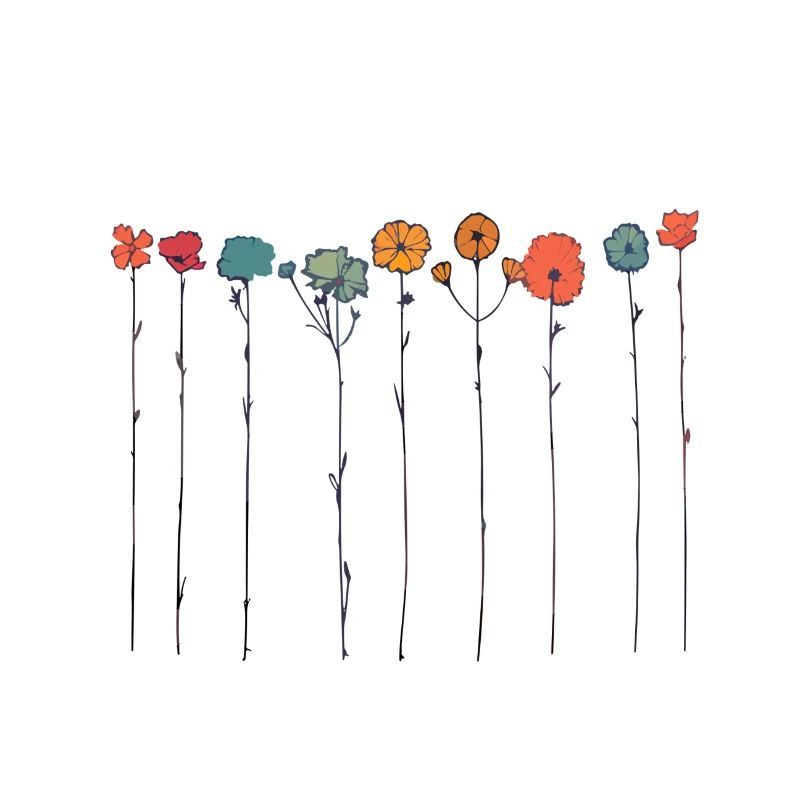 Elegante botanische Linienkunst