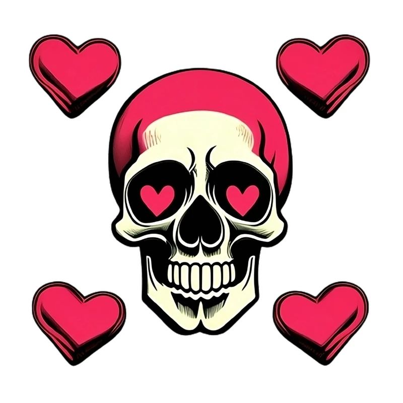herz totenkopf