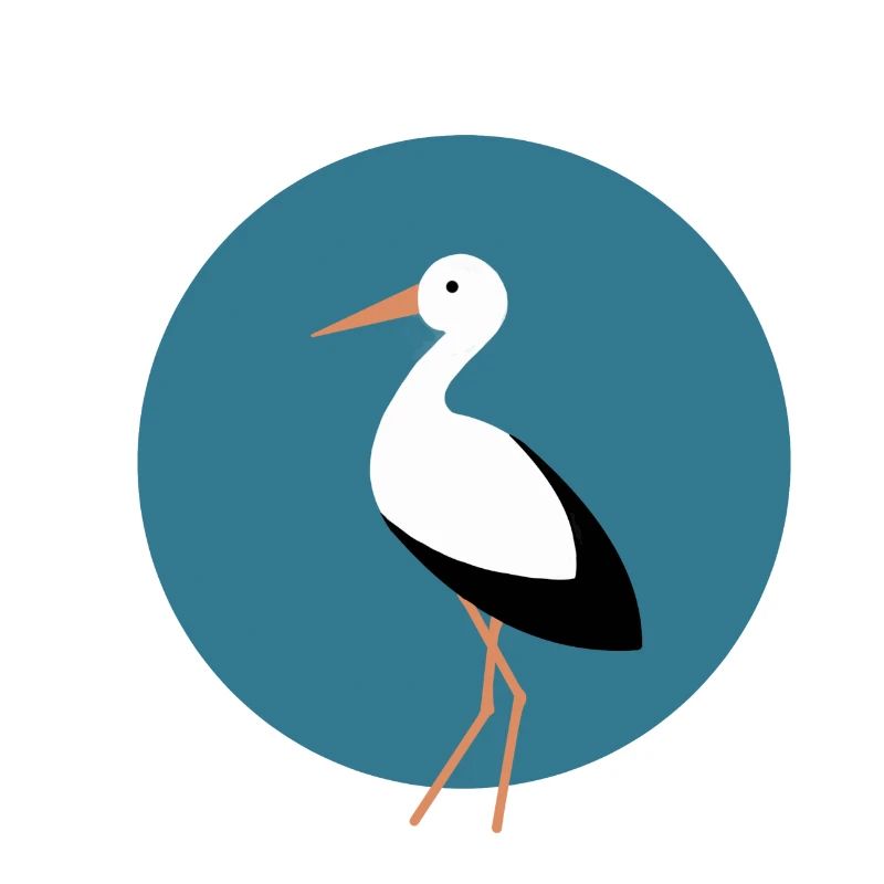 Storch blau