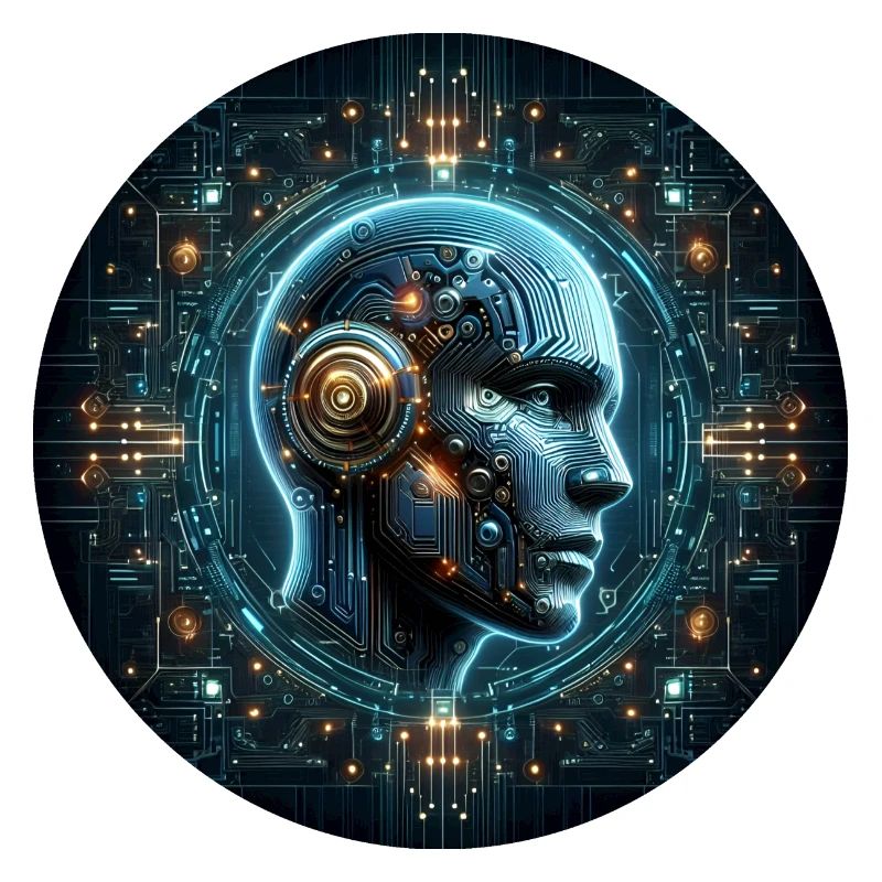 Artificial Intelligence Cyber Head Tech