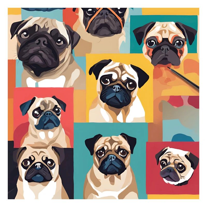 Mops Collage