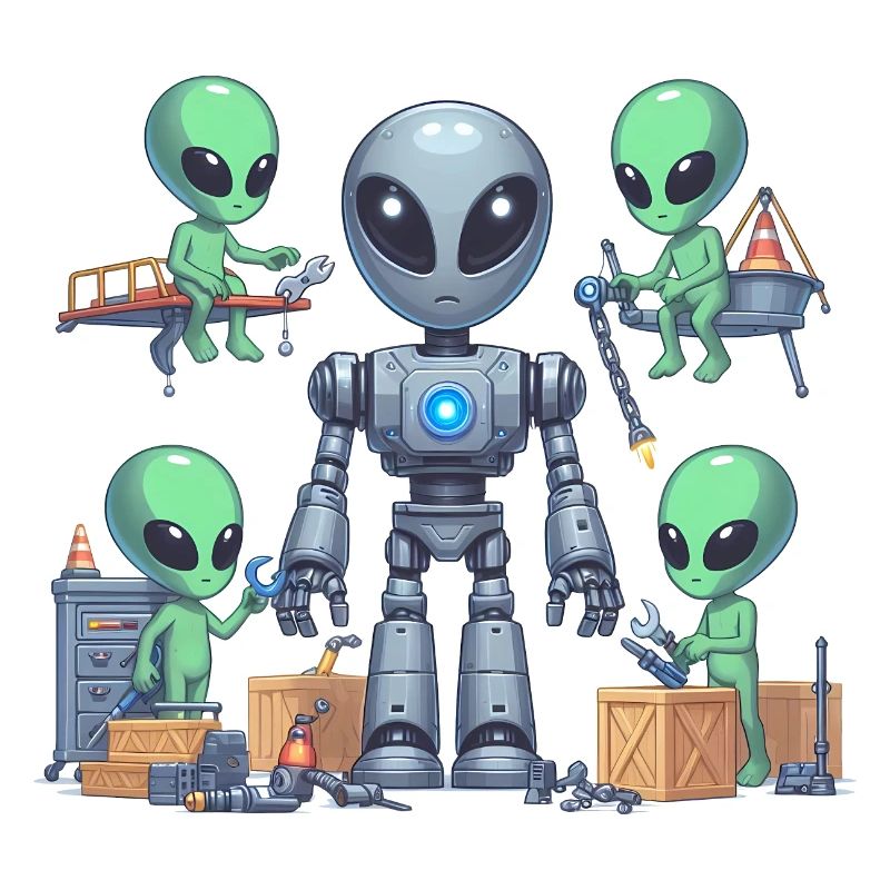 Aliens bauen Roboter