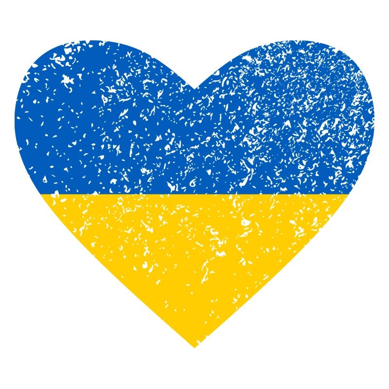 Ukraine, blau-gelbes Herz