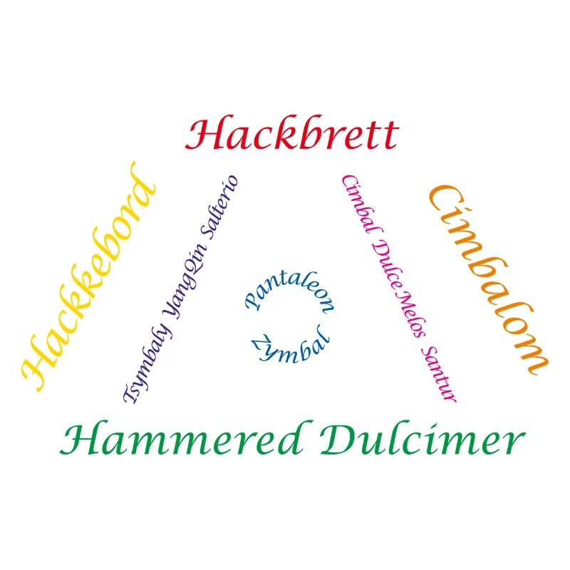 Hackbrett Familie bunt