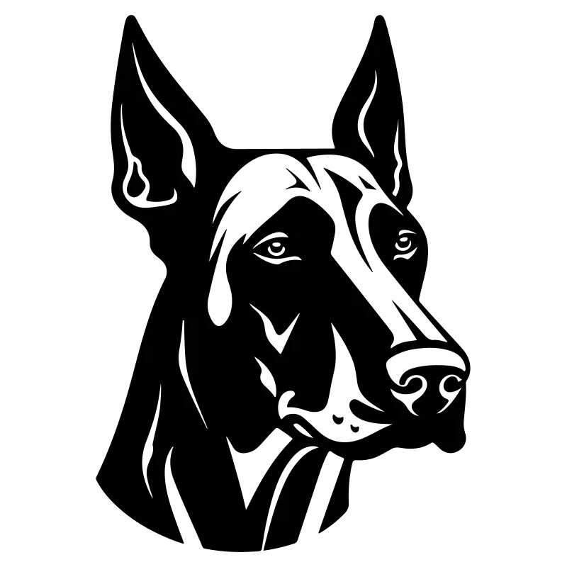 Doberman Hund Kopf