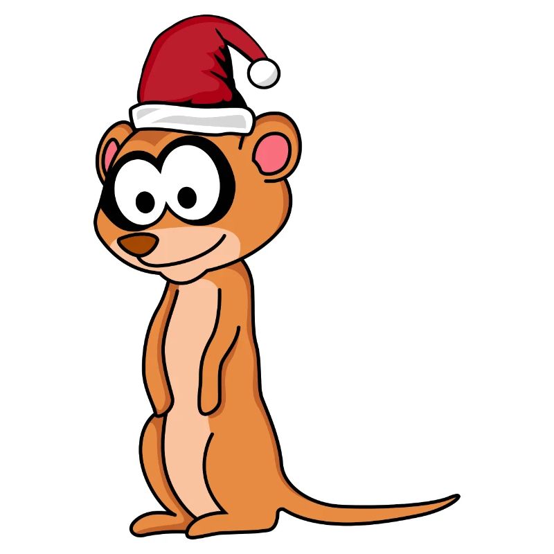 Erdmännchen Comic Weihnachten