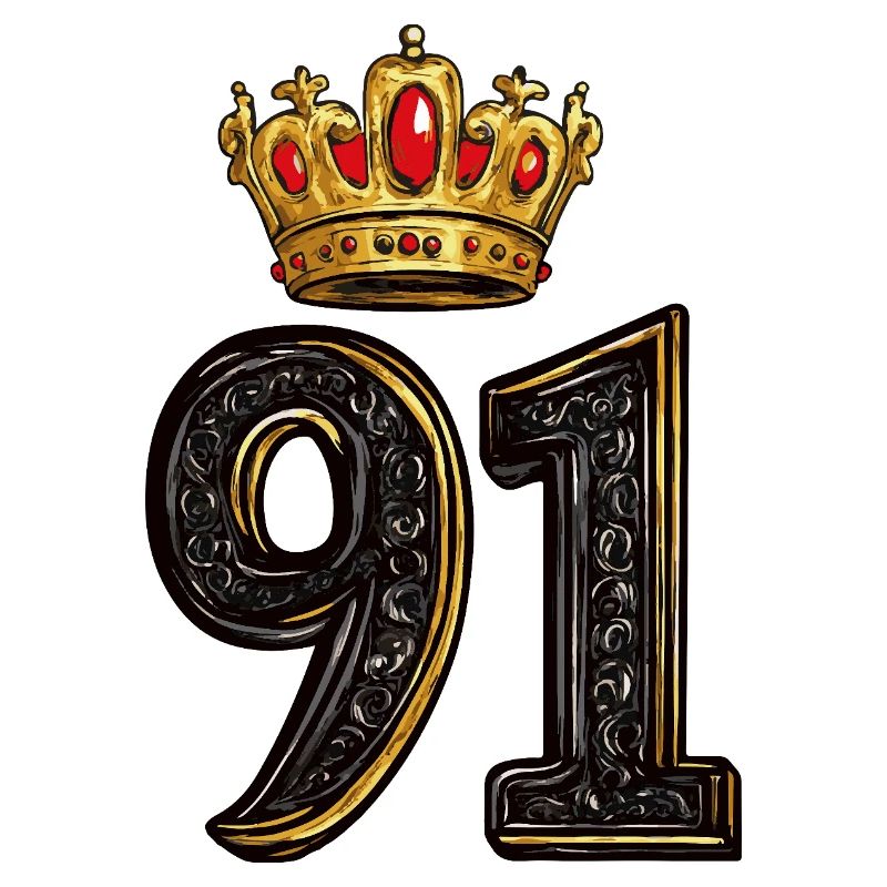 91 Zahl Krone