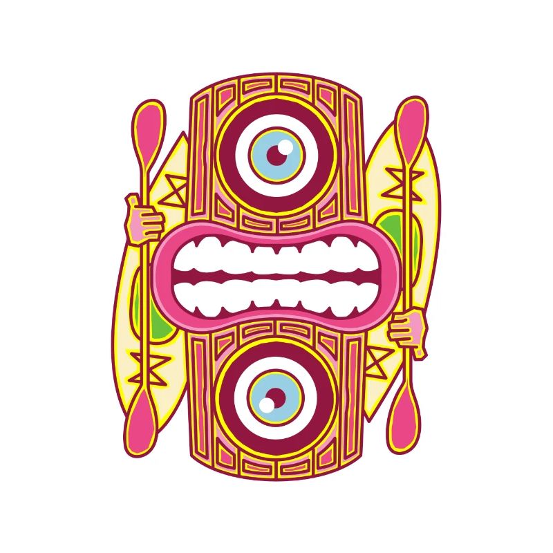 Roter Tiki King - Kajak