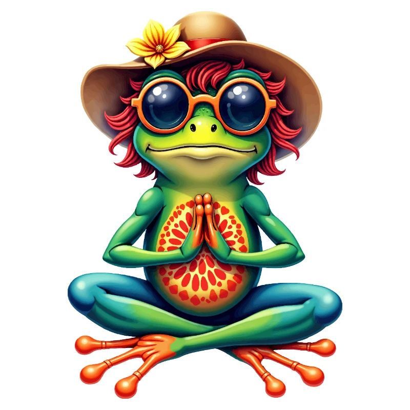 Yoga-Frosch: Peace & Style
