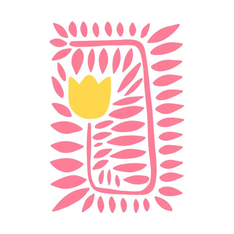 Tulip yellow and pink 