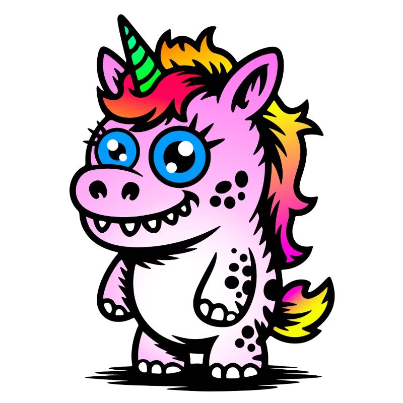 Leuchtendes Einhornmonster 