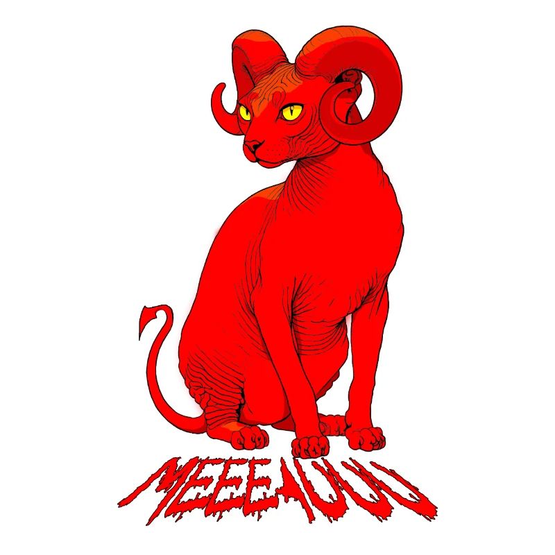 Dämonen-Sphinx-Katze: Rote Meeeauuu