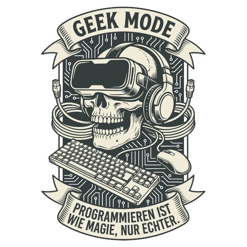 Geek Mode Kodiermagie Schädel