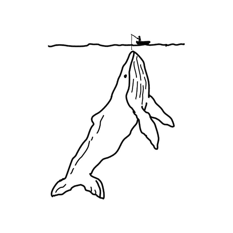 Angler Angeln Blauwal Geschenk