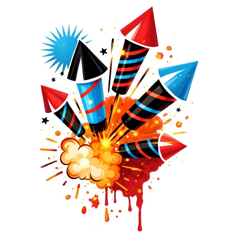 Buntes Feuerwerk Illustration 