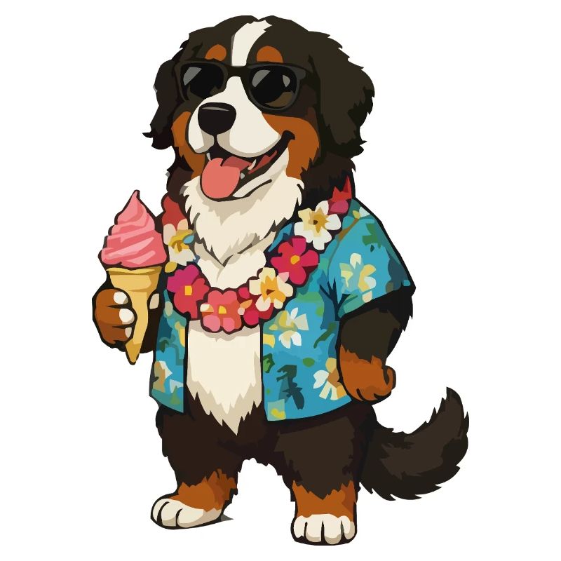 Hawaiianischer Hund mit Eis