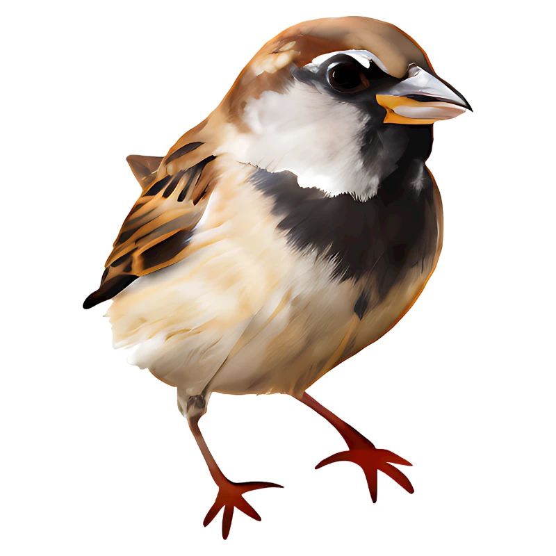 Haussperling - Vogelbeobachter-Design