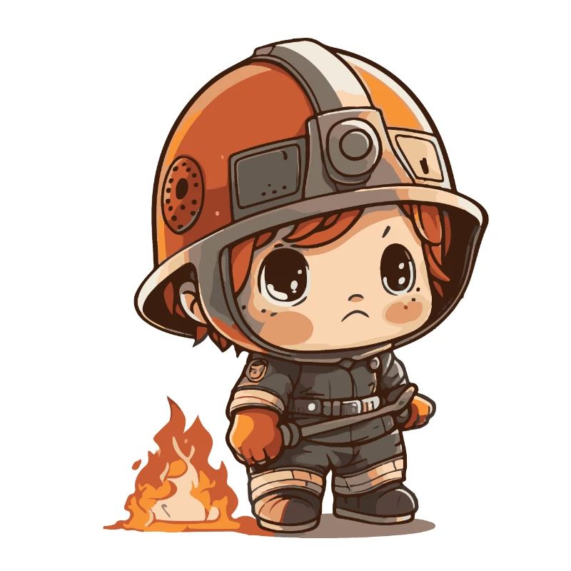 Junger Feuerwehr Mann