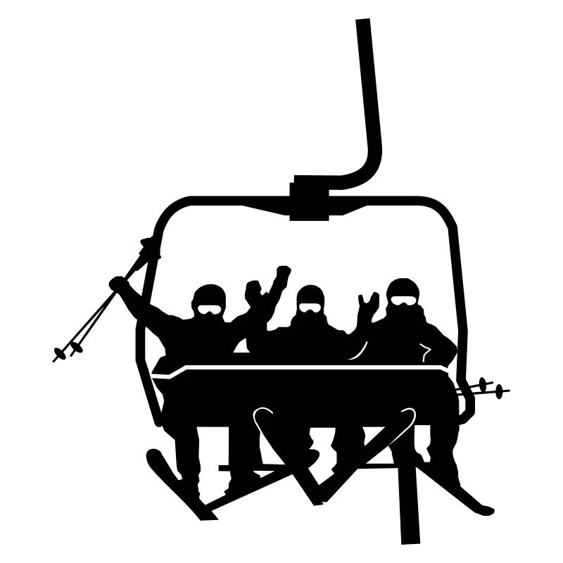 Winter - Skifahrer Sessellift